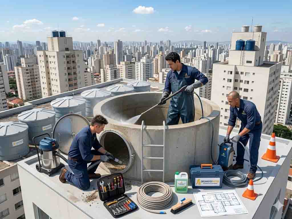 Limpeza e higienização de caixa d'água em Barueri
